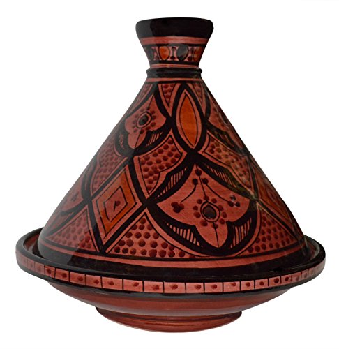 Moroccan Handmade Serving Tagine Exquisite Ceramic With Vivid colors Original Large 12 inches Across