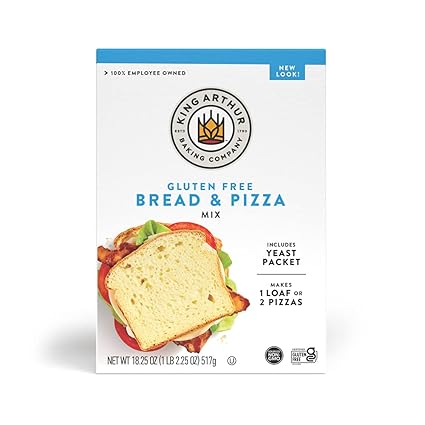 King Arthur, Gluten-Free Bread and Pizza Mix, Gluten-Free, Non-GMO Project Verified, Certified Kosher, 18.25 Ounces
