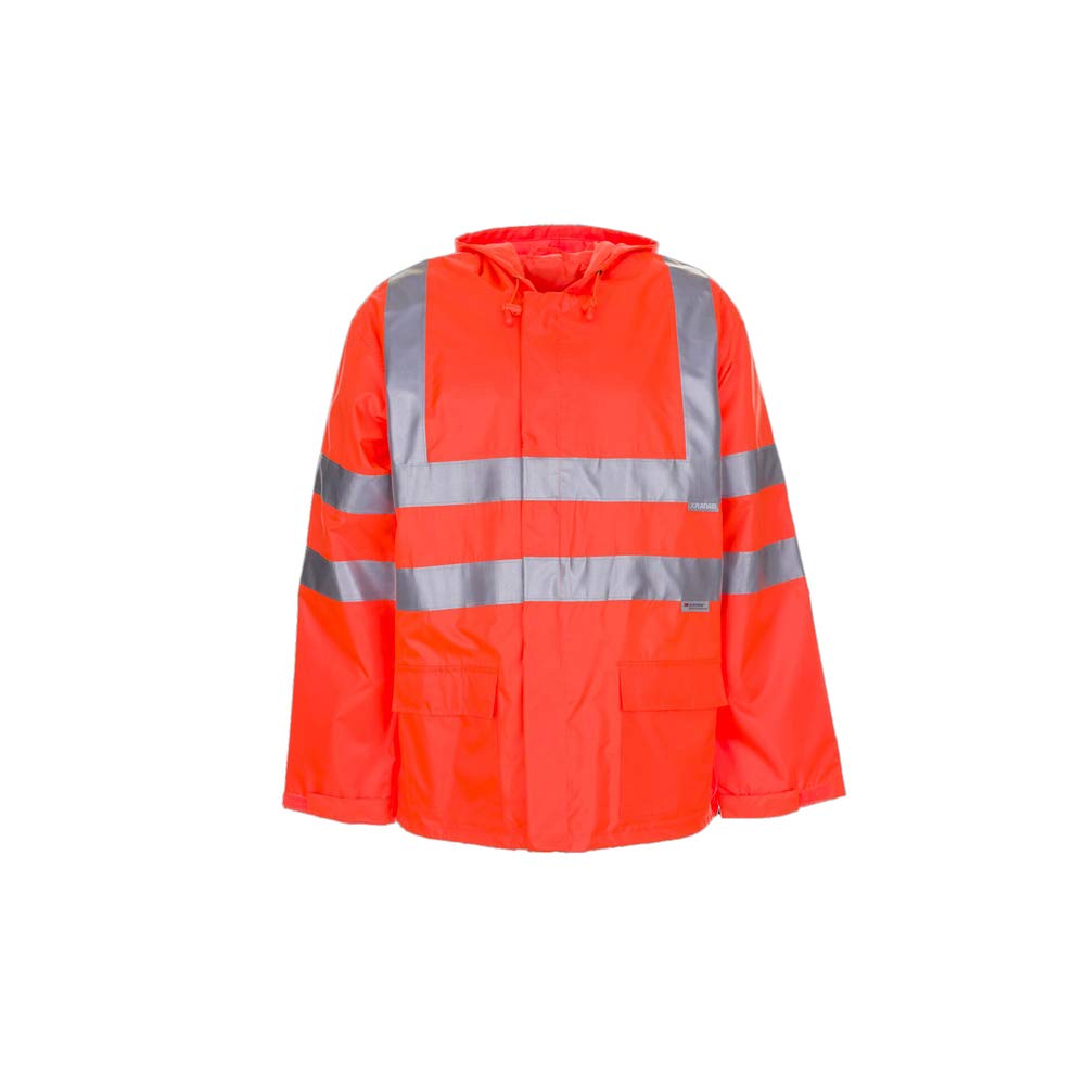 Planam 2061044 Warnschutz Regenjacke, Uni Orange, Größe S