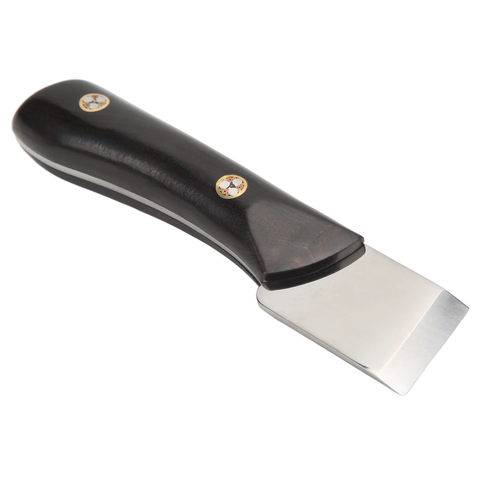 Cuchillo cortador de cuero, cuchillo de corte con mango de madera, práctico cuchillo de trabajo de cuero de fácil control, cuchillo de borde de cuero para artesanía de