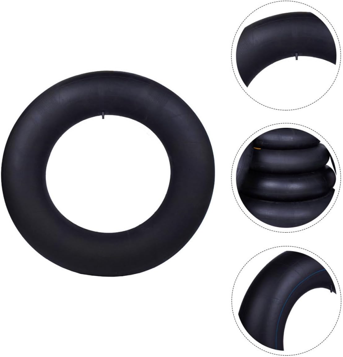 Thickened 80cm Inflatable Ski Ring Inner Tube, Heavy-Duty Butyl Rubber Snow Tube for Outdoor Winter Sledding and Water Sports