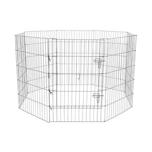 EveryYay Stretch Your Legs Modular Black Exercise Pen for Dogs 36" H