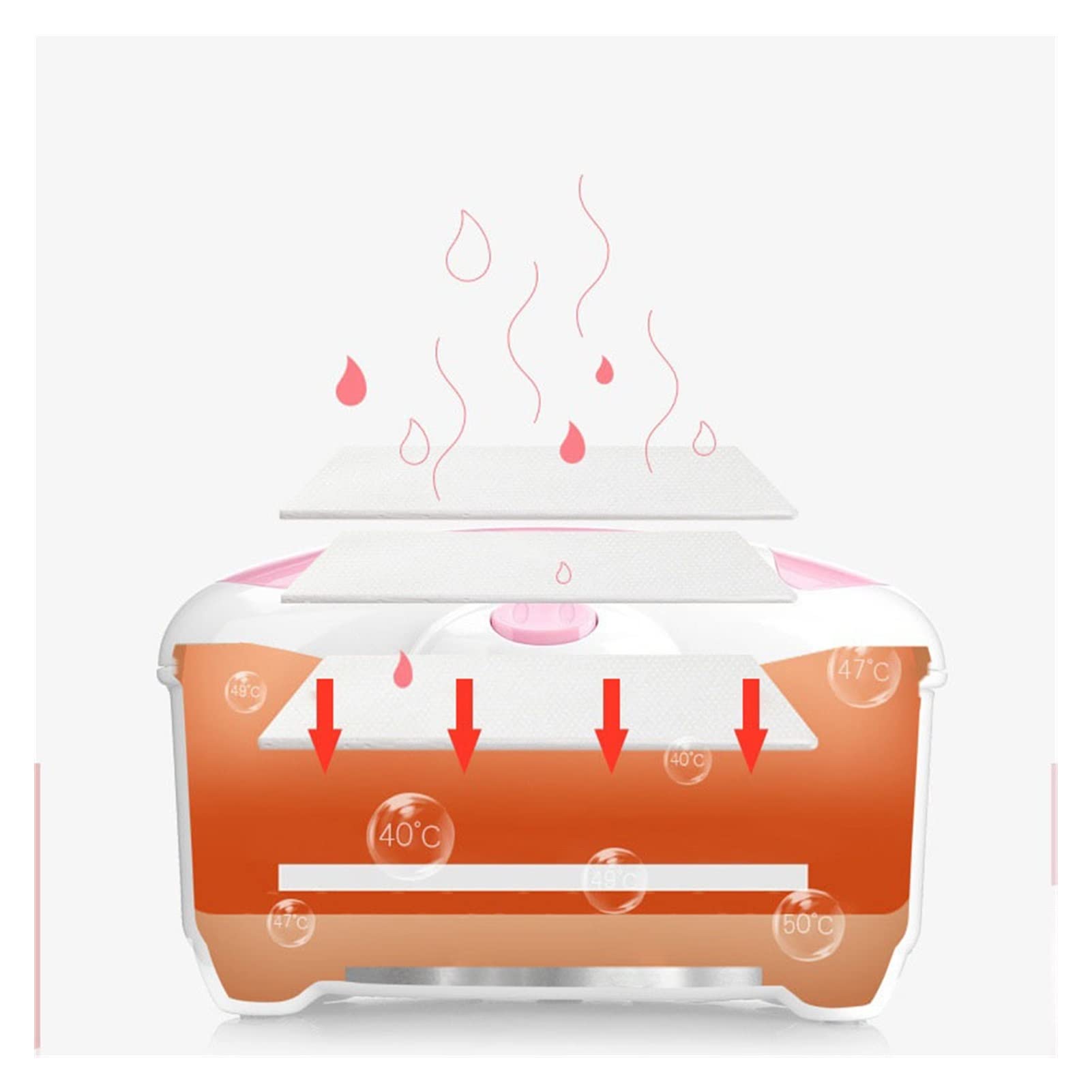 Chauffe Lingettes Réchauffeur d'essuyage Humide Baby Température constante Portable bébé Tissu Humide Chauffe-Tissu Humide Chauffage Isolant