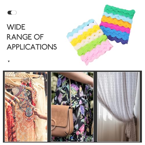 exceart 2 ric rac ribbon roll 8mm rick rack trim braid woven trim ribbon tape for sewing wrapping crafting wedding baby shower party sewing rick rack decoration ric rac 6 yards