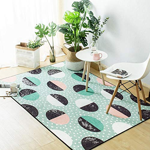 Alfombra de salón de diseño elegante con círculo moderno para una estancia sofisticada 2