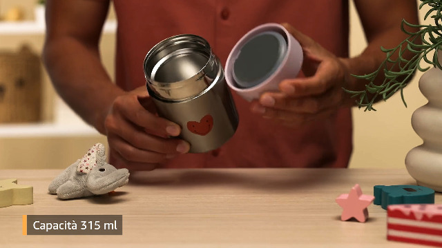 Contenitore Termico Per Bambini Lässig - Acciaio Inox, 315 Ml, Antigoccia, Colore Arancio - Foto 5