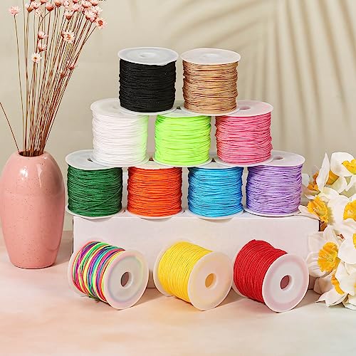 Cuerda de nailon para pulseras sin deshilacharse, cordón chino resistente para macramé 8