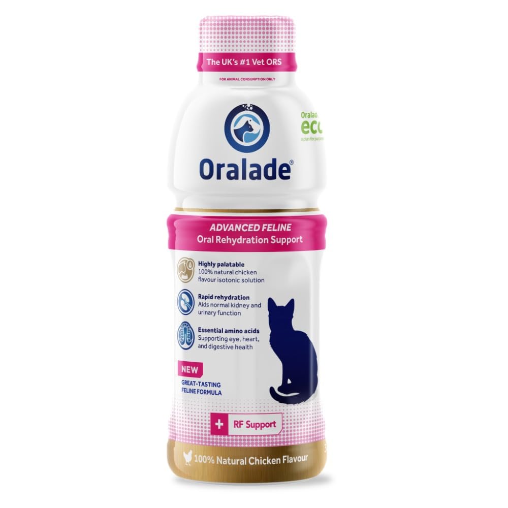 oralade Advanced RF+ Katze | 6 x 330 ml | Ergänzungsfuttermittel für Katzen | Zur Unterstützung bei Nierenerkrankungen | Enthält wichtige Elektrolyte, Flüssigkeiten und Aminosäuren