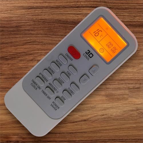 Image of AMAZOR Compatible /Replacement Whirlpool AC Remote Control - Suitable for 1 Ton, 1.5 Ton, 2 Ton Split & Window AC (Exact Matching Remote Required) (DG11J1-34 Light)