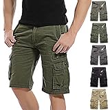 ◆ Fitness unerlässlich: Herren Cargo Hose Shorts Training, Laufen, Joggen, Radfahren, Wandern, Bergsteigen, Basketball, Volleyball oder lässig täglich tragen.