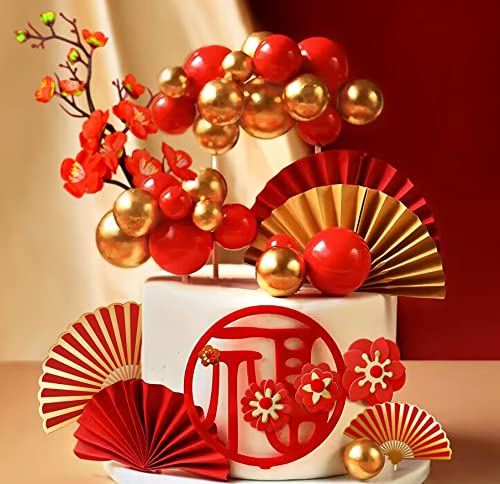 Traditional Chinese Wedding Cake Decoration Chinese Wedding Cake Topper Chinese Wedding Gift Red Wedding Cake Topper Wedding Party Supplies #TOP15