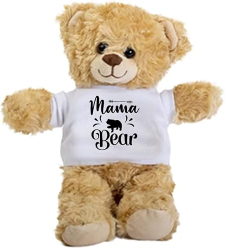 Oso de peluche de mamá oso, idea de regalo para mamá, regalo para mamá, oso de peluche de peluche con camiseta, regalo de bienvenida para bebé,