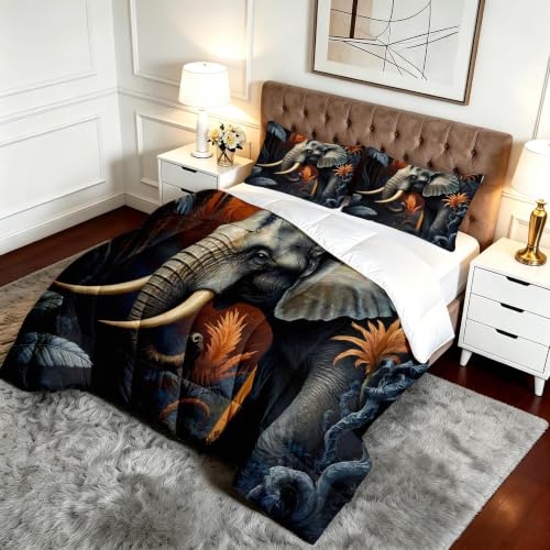 Juego de ropa para cama de 2 personas con edredón nórdico reversible F89 4