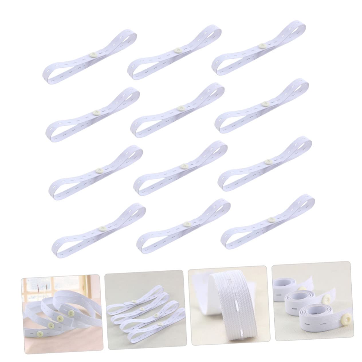 12pcs Diaper Straps for Cloth Diapers Fasteners Closure Belt Buckle Leak