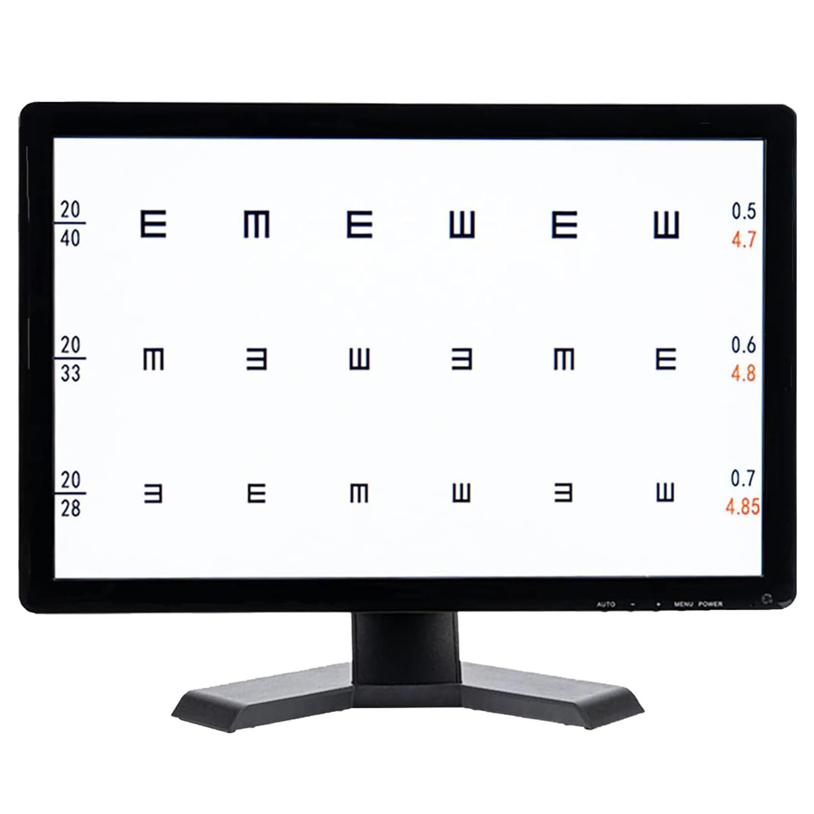 YXZYFPP 21.5 LED Vision Chart for Eye Testing - Visual Acuity Board for Clinics & Eyeglass Fitting - LCD Optical Test Monitor for Accurate Eye Exams (21.5in)
