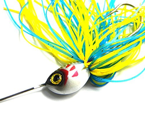 Kit de leurres spinnerbait de pêche, 12 pièces en métal dur spinnerbait leurres buzzbait Swimbait pour brochet, bar, truite, saumon, eau douce et salée, spinner A-6 pièces