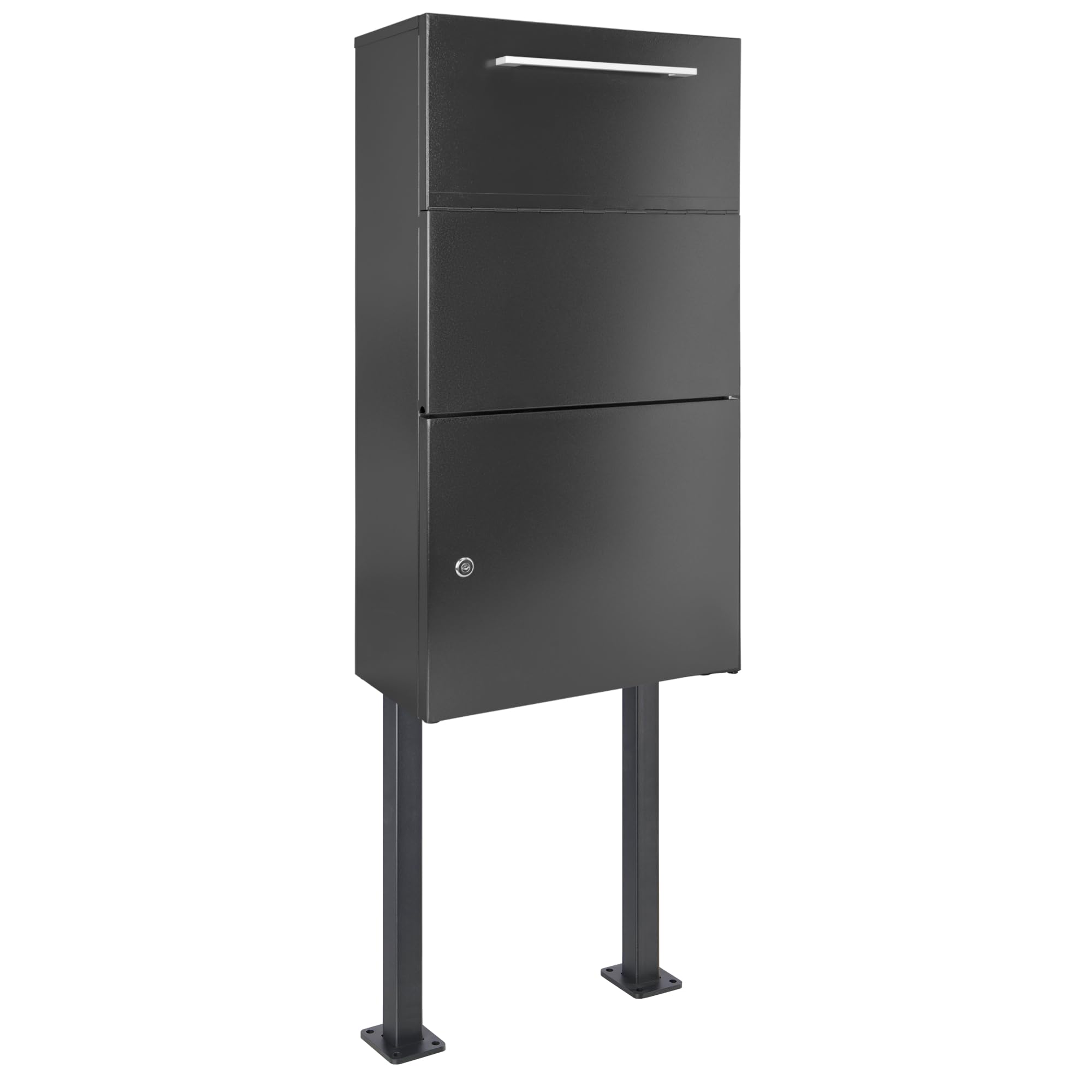 Haussmann Paketbriefkasten Box 400 Protect, XXL Breifkasten mit Ständer (Box + Ständer)