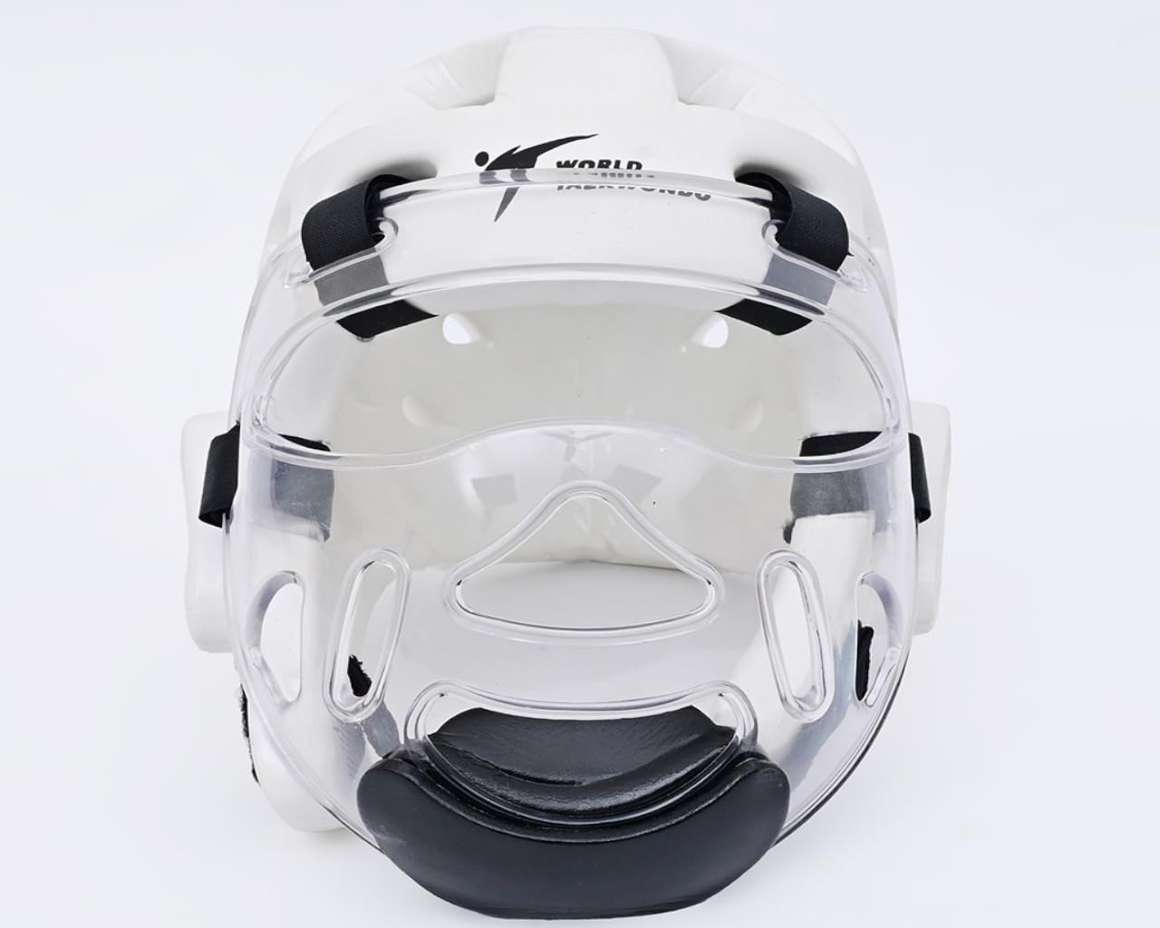 Lewon International Taekwondo WT Imported Head Guard with Face Mask Karate Martial Arts Helmet Small Size White Color-picture-13