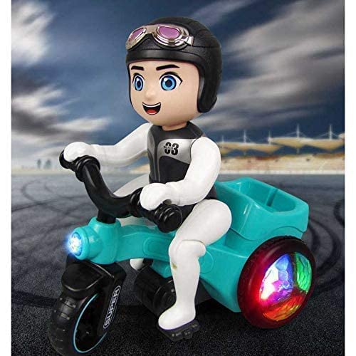 Rahasya Enterprise | Stunt Tricycle Bump | Go 360 Degree Rotating Spot Stunt Tricycle | Dancing Motorcycle Toy with Flashing Light | Sound Musical Bicycle | Toys for Kids(Stunt Tricycle) (B0BG5HX8R1) Amazon Price History, Amazon Price Tracker