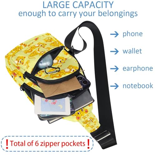 Mochila cruzada de leopardo de 30x18x4cm para hombre y mujer 6