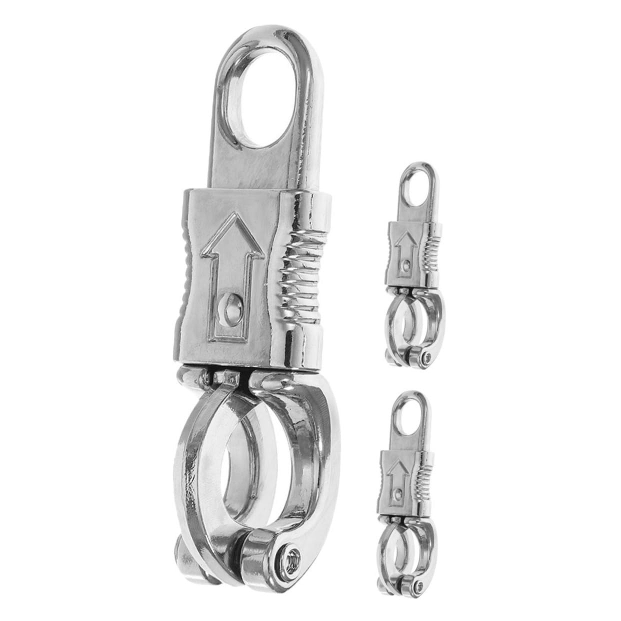 PRETYZOOM 3 Pack Metal Rope Hook Equestrian Swivel Snap Hooks Rotating Quick Release for Saddles Lead Ropes
