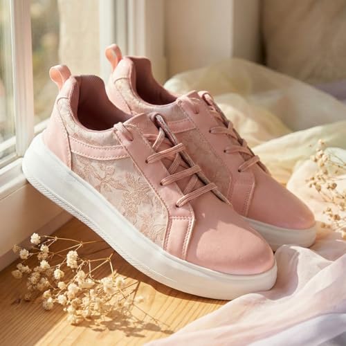 Image of KazarMax Premium AERO Kicks Women Floral Pattern Party Sneakers | Casual Fashion Trainers Sneakers