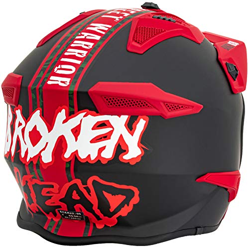 Motorradhelm Broken Head Street Warrior Rot Camouflage