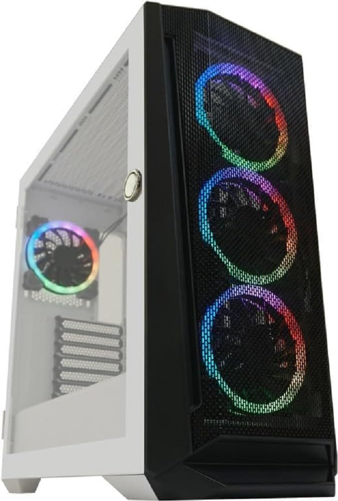 Funda LC-Power Gaming 805BW Holo-1_X Blanco