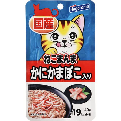 Amazon.co.jp: はごろもフーズ ねこまんまパウチ かにかまぼこ入り/40g