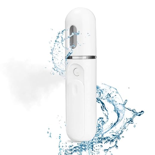 Gesichtsnebel, Mini-Nano-Gesichtsdampfer, tragbarer feuchtigkeitsspendender Sprühnebel, Hautpflege-Luftbefeuchter, wiederaufladbar über USB (30 ml Wasserergänzungsmittel)