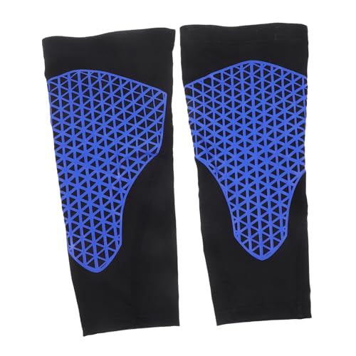 SUPVOX Running Calf Protector Leg Sleeves Professional Sports Leg Protectors for Football Basketball Outdoor Warm Leg Support Sleeves Black Blue l