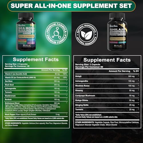 Boysea Sea Moss & Shilajit Bundle (180 Capsules) — view 2