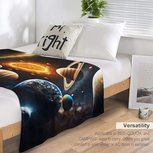 Manta de franela suave Planet Starry Sky mullida cálida para invierno 7