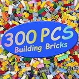 300 Pieces Building Blocks bulk, Compatible With LEGO And All Brands, 12 Sizes And A Variety Of Colors To Mix And Match, Suitable For Christmas, Halloween And Birthday Gifts For Boys And Girls Aged 6+