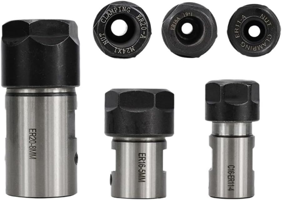 1pc ER11 ER16 ER20 Chuck Spindle Motor Shaft Extension Rod Spindle Collet Lathe Tools Spindle Cutter Rod 4-16mm(C25-ER20A-50L-10MM)