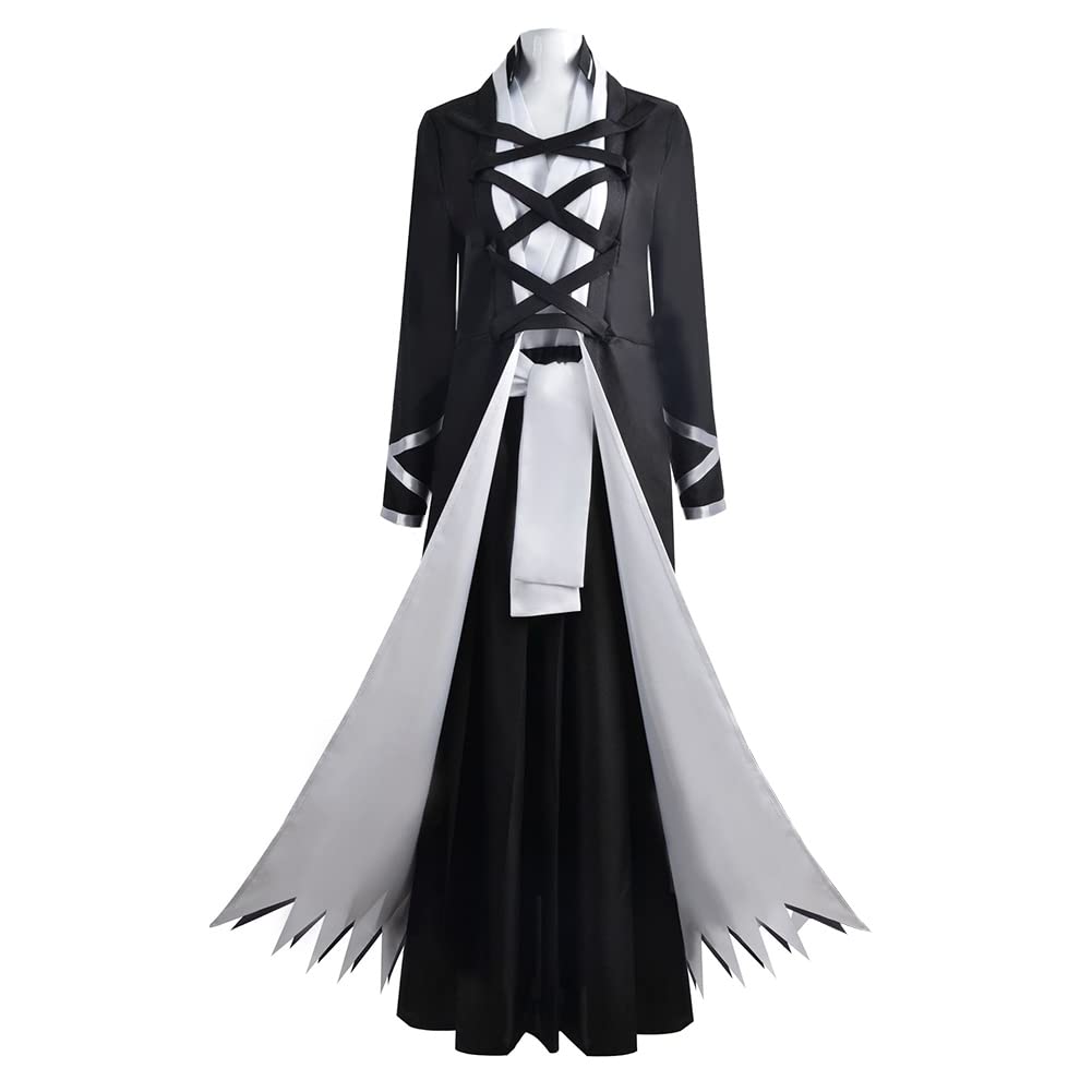 Kurosaki Ichigo kostium cosplay, japońskie anime, kimono, szlafrok, pełny zestaw, Mugetsu Ichigo, strój do cosplay, mundur bojowy, Halloween, kostium na imprezę dla mężczyzn