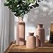 LUKA Ceramic Rustic Farmhouse Vase,Terracotta Vases for Decor,Vase Set of 3,Vases for Your Bedroom,Office,Living Room,Fireplace,Bookshelf Decor,Housewarming 10+7.5+5 Inch