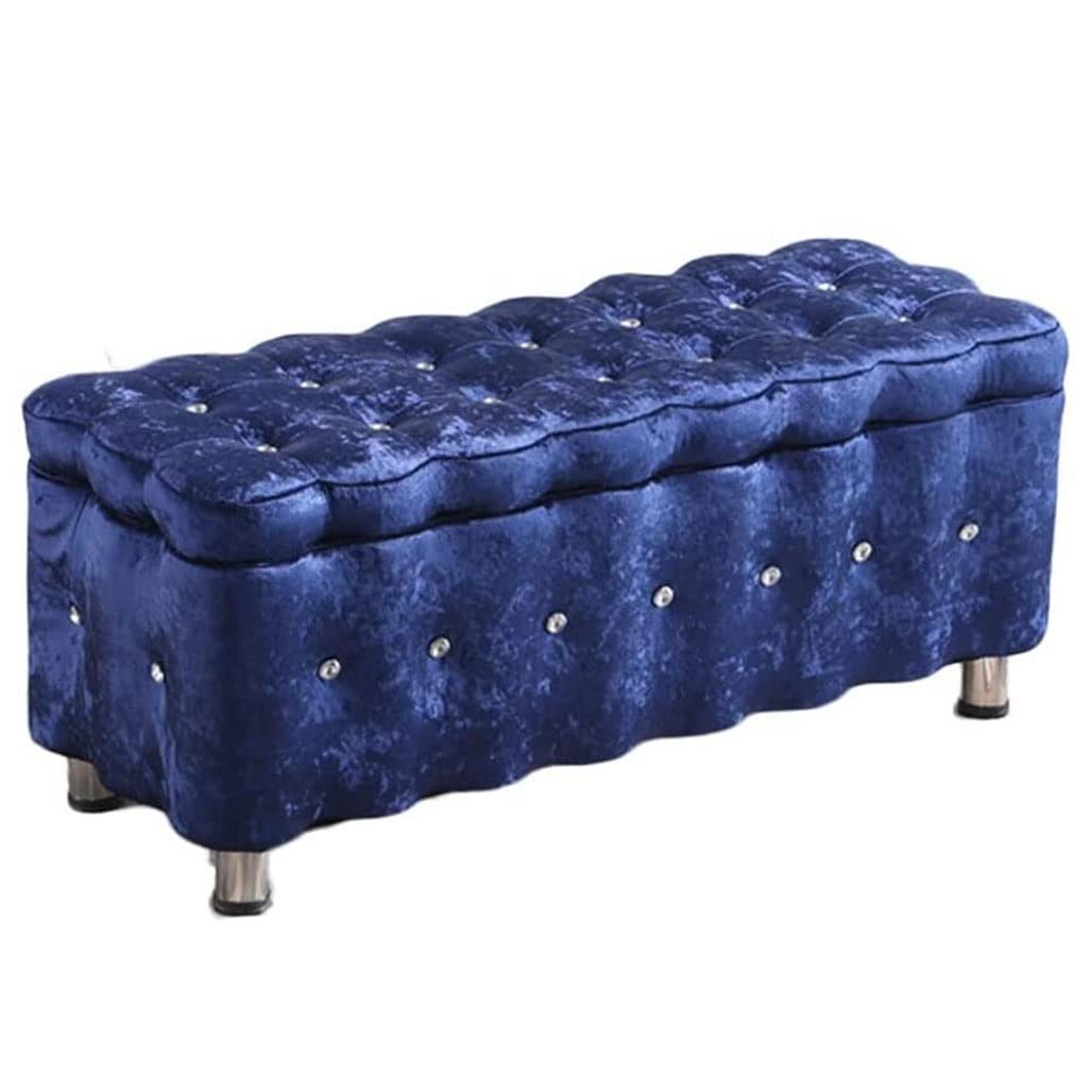 ZEELYDEOttoman,Sofa Stool Storage Benches Nordic Ice Fleece Footstool Suitable For Clothing Store Home Living Room Bed End Stool Change Shoe Bench