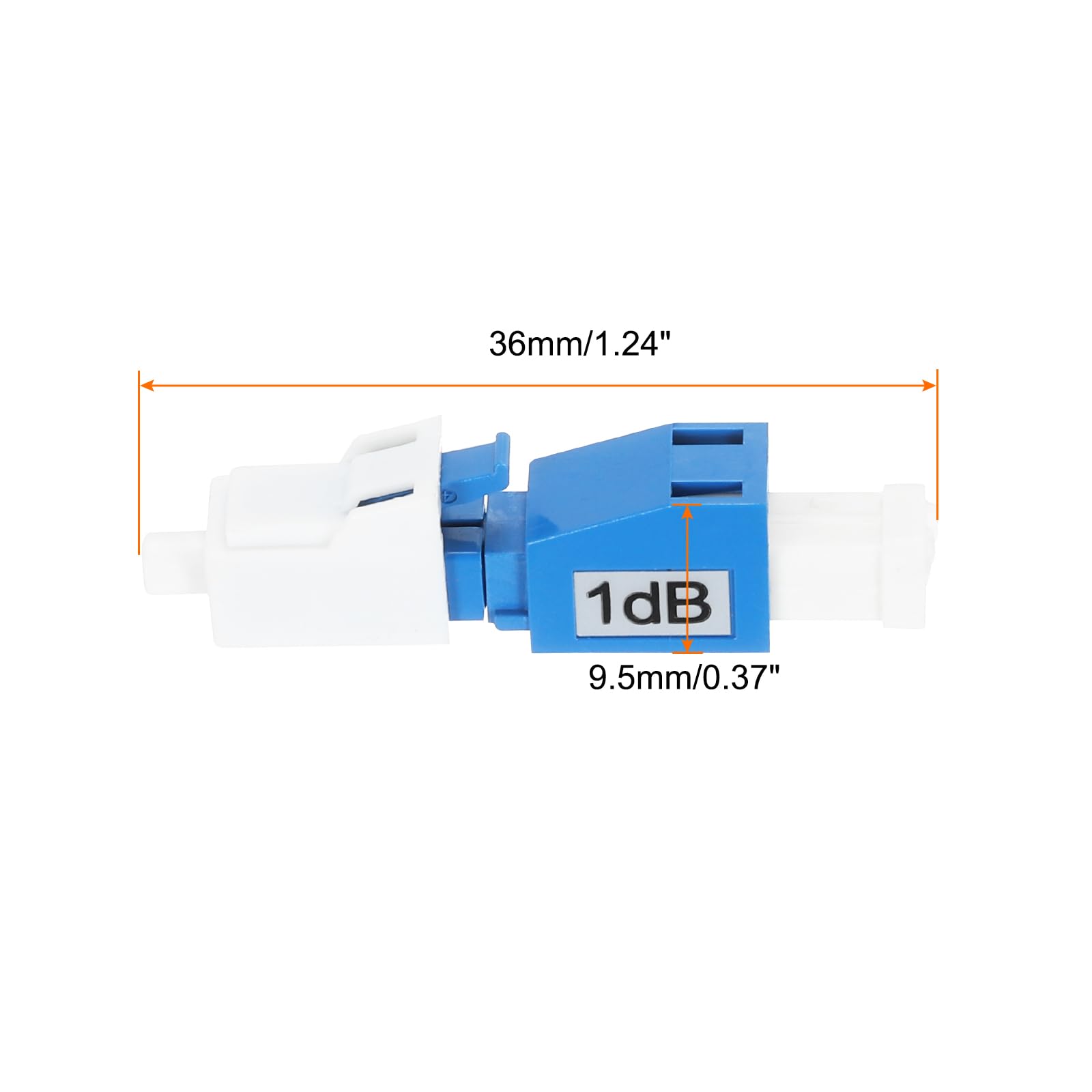QUARKZMAN Attenuatore per Fibre Ottica Lc da 1 Db, Attenuatore per Fibre Ottica Fisso Monomodale Lc/Upc Sm da Maschio a Femmina per Trasmissione in Fibre Ottica, 4pz