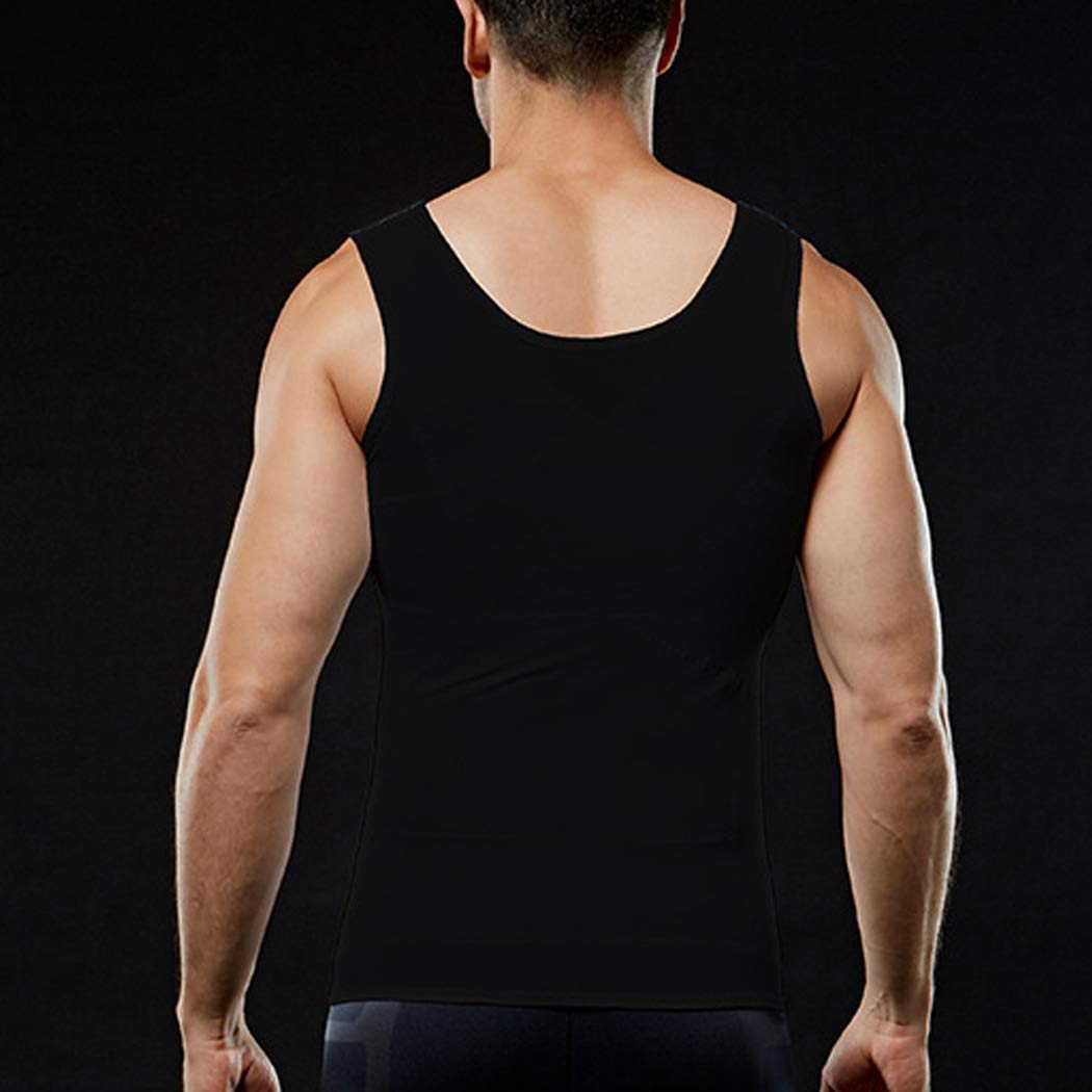 xzbailisha Men's Cool Dry Athletic Compression Baselayer Workout Sleeveless Shirts Black