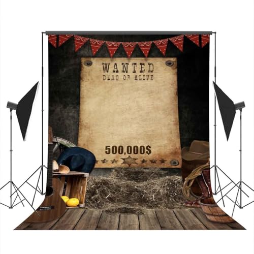 Fondo decorativo vaquero 7x10ft para fotografía miniatura 2