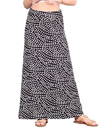 Image of Popana Long Maxi Skirt for Women, Flowy Long Skirts for Women | High Waisted Soft Trendy Rayon, Sundress Convertible Skirt, Long Length Bodycon Maxi Skirt, Petite and Plus Size