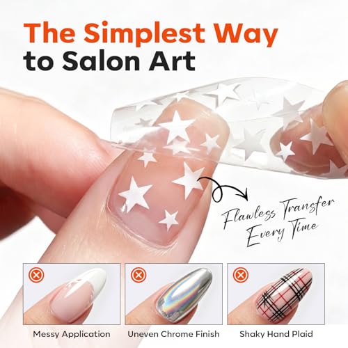 Image of modelones Nail Foil Glue, 15ml Foil Transfer Clear X Gel Polish Strong Adhesive for Tips Press Ons Decals Stickers Nail Art LED Cured Soak Off DIY Salon Manicure Gift