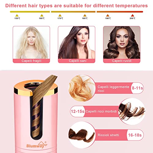 Cordless Auto Hair Curler, Portable Hair Curling Wand Rechargeable Automatic Curling Iron With Lcd Temperature Display And Timer, Magic Styling Tools, Fast Heating Ceramic Barrel For Hair Styling #TOP6