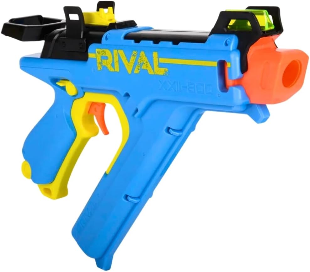 NERF Vision XXII-800 Blaster, Accurate Rival System, Adjustable Sight, Integrated Magazine, 8 Accu-Rounds