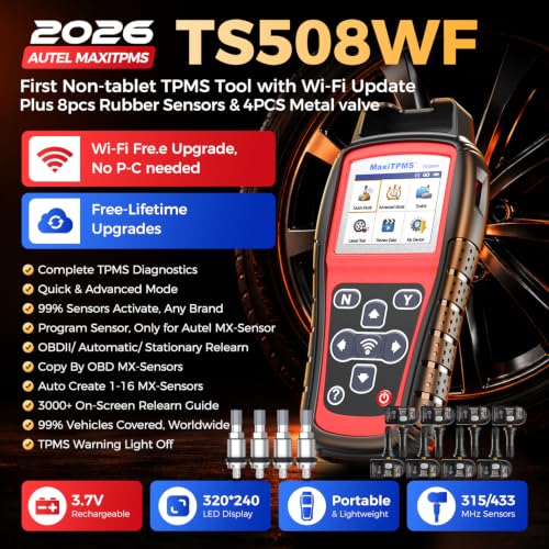 Image of Autel MaxiTPMS TS508WF KIT, TPMS Programming Relearn Tool, Lifetime Update