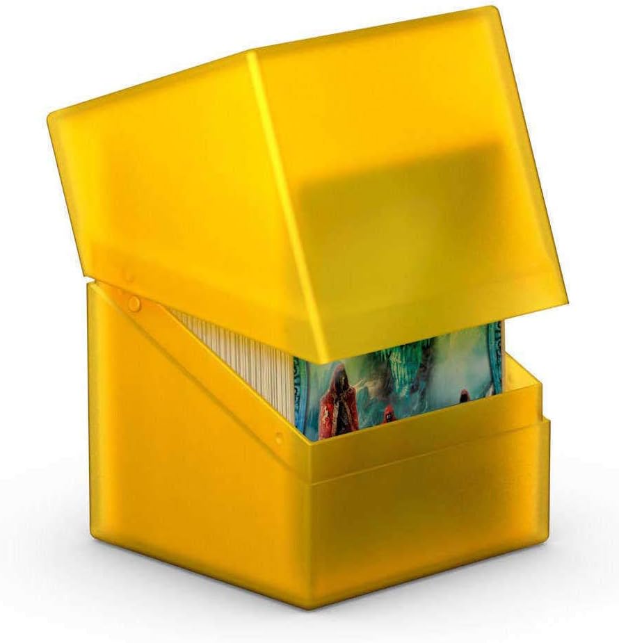 Ultimate Guard Boulder 100+ Classic, Deck Case for 100 Double-Sleeved TCG Cards, Amber, Secure & Durable Storage for Trading Card Games, Soft-Touch Finish
