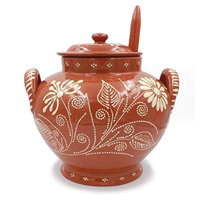 Traditional Portuguese Hand-painted Vintage Clay Terracotta Soup Tureen