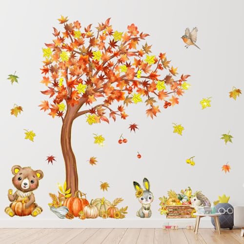 Vinilos Decorativos Árbol Maple de Otoño miniatura 3