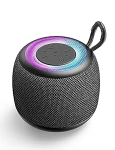 LENREU F62 Portable Bluetooth Speaker with Enhanced Bass, Bluetooth 5.3, RGB Lights, Stereo Sound, IPX5 Waterproof, Compact & Lightweight Ideal for Outdoor, Travel & Home Use